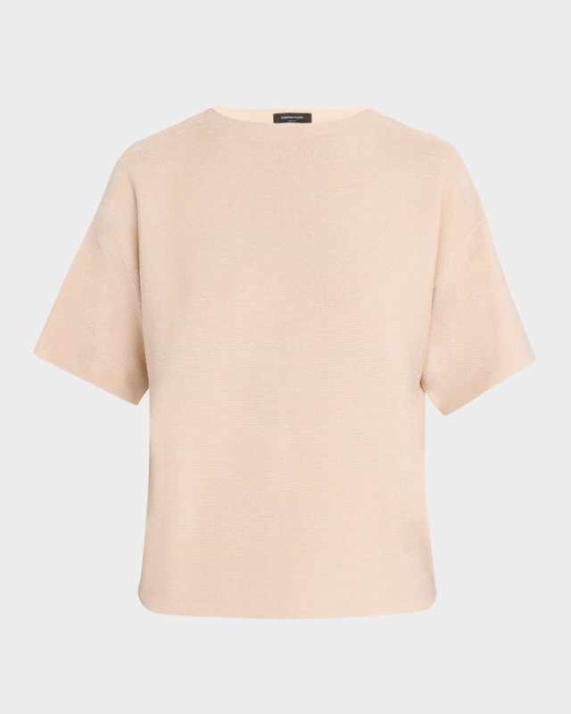 Shimmer Boat-Neck Sweater